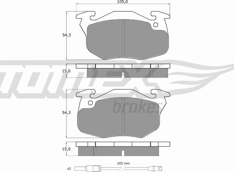 TOMEX brakes TX 10-342 - Kit de plaquettes de frein, frein à disque cwaw.fr