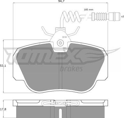 TOMEX brakes TX 10-381 - Kit de plaquettes de frein, frein à disque cwaw.fr