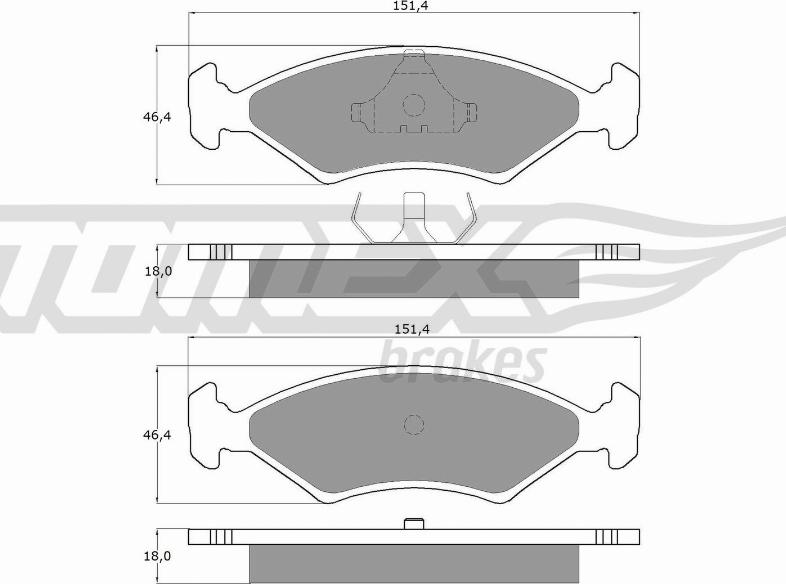 TOMEX brakes TX 10-28 - Kit de plaquettes de frein, frein à disque cwaw.fr