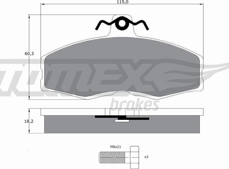 TOMEX brakes TX 10-27 - Kit de plaquettes de frein, frein à disque cwaw.fr