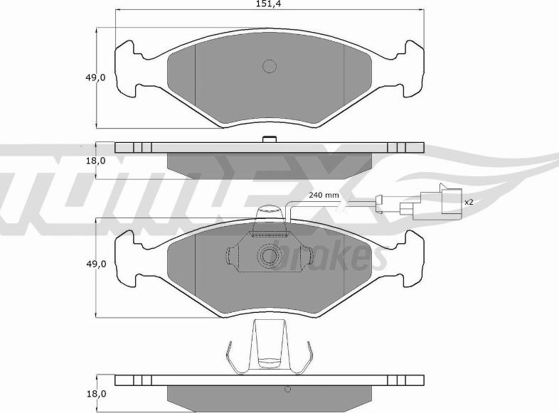 TOMEX brakes TX 10-794 - Kit de plaquettes de frein, frein à disque cwaw.fr