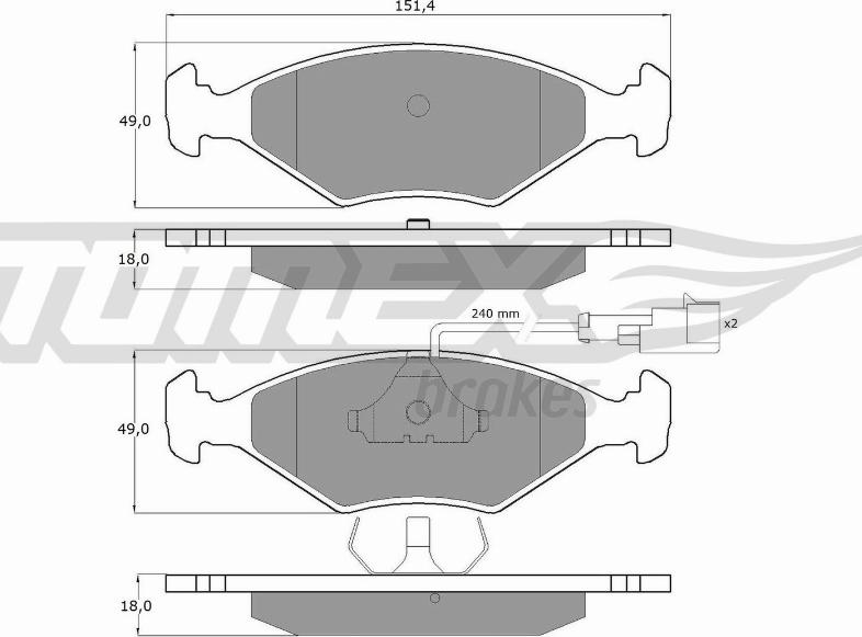 TOMEX brakes TX 10-791 - Kit de plaquettes de frein, frein à disque cwaw.fr