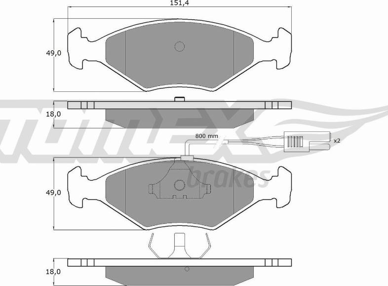 TOMEX brakes TX 10-792 - Kit de plaquettes de frein, frein à disque cwaw.fr