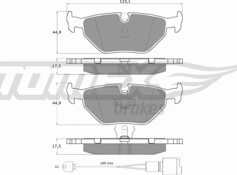 TOMEX brakes TX 10-701 - Kit de plaquettes de frein, frein à disque cwaw.fr