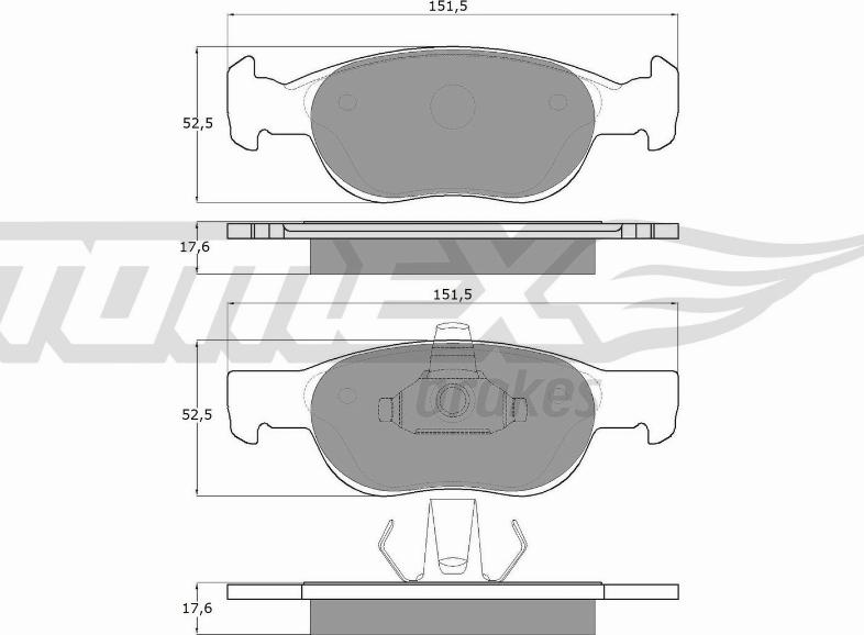 TOMEX brakes TX 10-71 - Kit de plaquettes de frein, frein à disque cwaw.fr