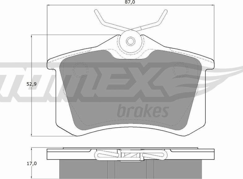 TOMEX brakes TX 10-781 - Kit de plaquettes de frein, frein à disque cwaw.fr