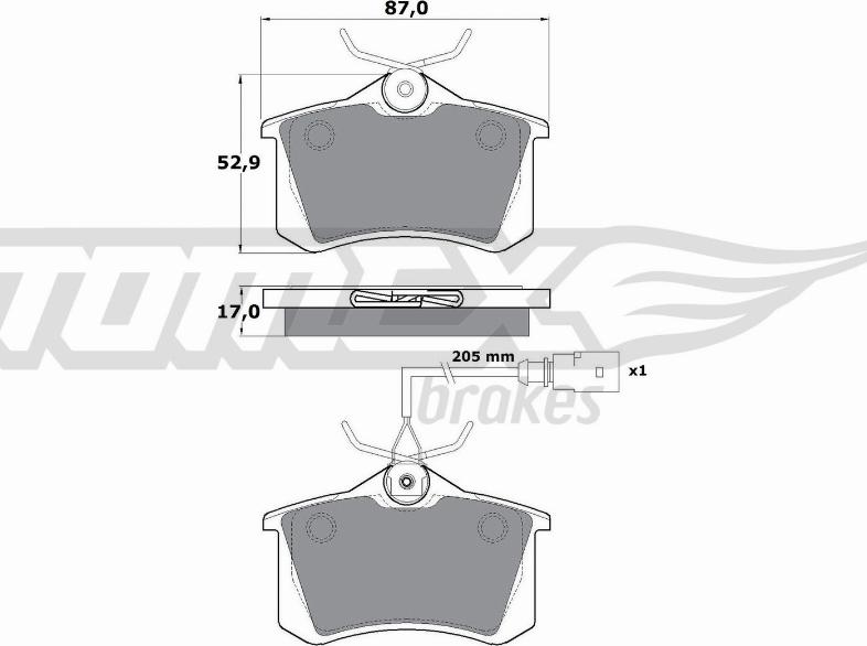 TOMEX brakes TX 10-782 - Kit de plaquettes de frein, frein à disque cwaw.fr