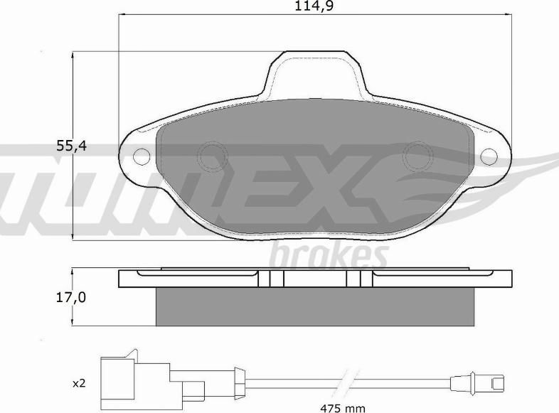 TOMEX brakes TX 10-721 - Kit de plaquettes de frein, frein à disque cwaw.fr