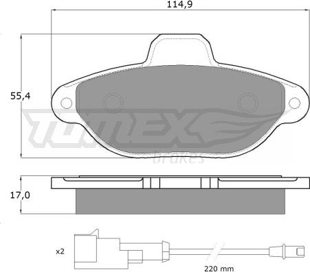 TOMEX brakes TX 10-72 - Kit de plaquettes de frein, frein à disque cwaw.fr