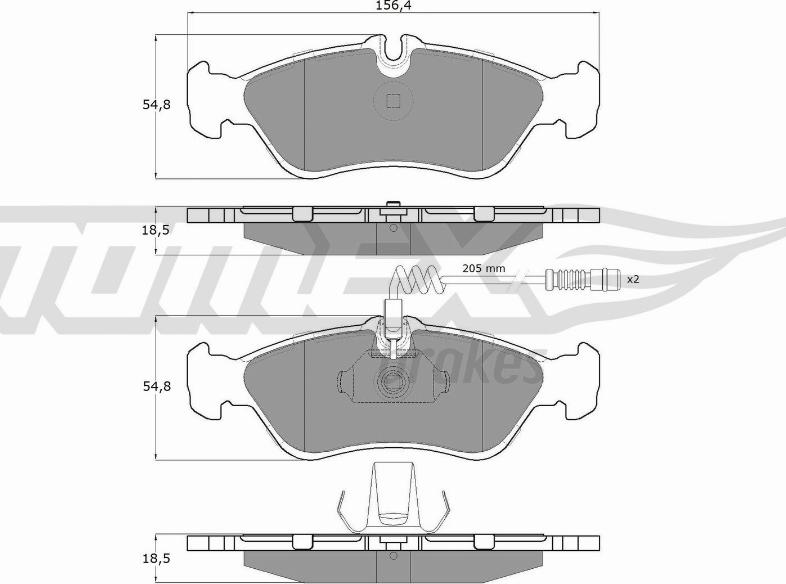 TOMEX brakes TX 11-491 - Kit de plaquettes de frein, frein à disque cwaw.fr