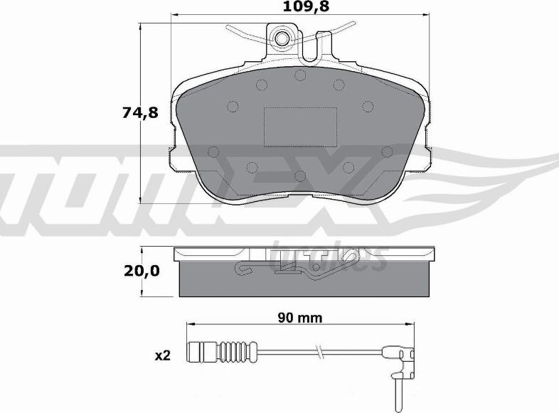 TOMEX brakes TX 11-461 - Kit de plaquettes de frein, frein à disque cwaw.fr