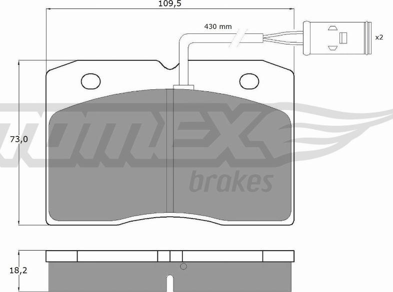 TOMEX brakes TX11-40 - Kit de plaquettes de frein, frein à disque cwaw.fr