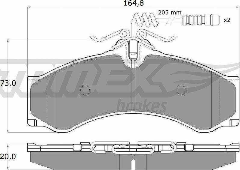 TOMEX brakes TX 11-481 - Kit de plaquettes de frein, frein à disque cwaw.fr