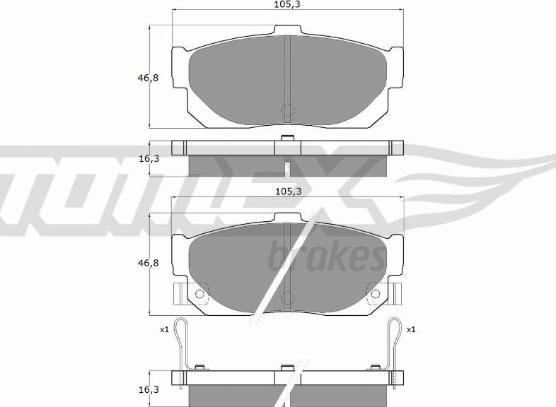 TOMEX brakes TX 11-59 - Kit de plaquettes de frein, frein à disque cwaw.fr