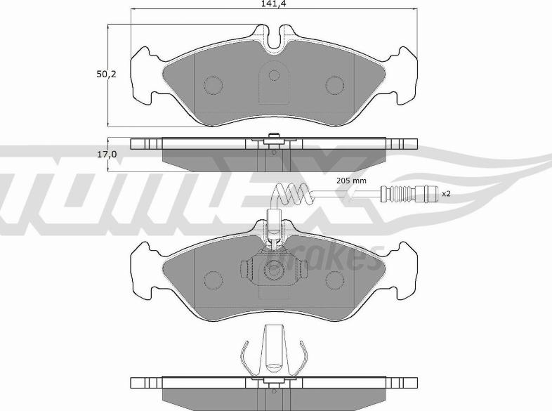 TOMEX brakes TX 11-501 - Kit de plaquettes de frein, frein à disque cwaw.fr