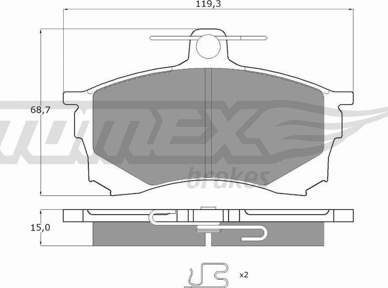 TOMEX brakes TX 11-53 - Kit de plaquettes de frein, frein à disque cwaw.fr