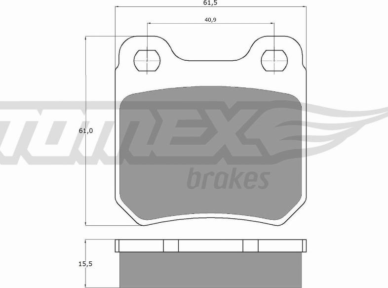 TOMEX brakes TX 11-61 - Kit de plaquettes de frein, frein à disque cwaw.fr