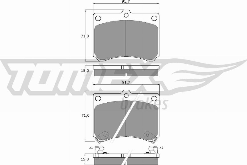 TOMEX brakes TX 11-68 - Kit de plaquettes de frein, frein à disque cwaw.fr