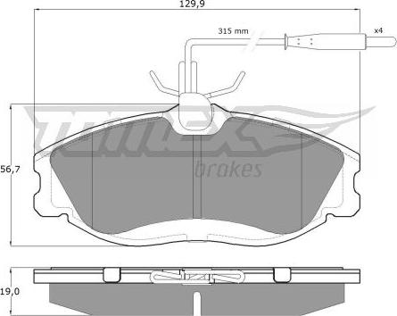 TOMEX brakes TX 11-62 - Kit de plaquettes de frein, frein à disque cwaw.fr