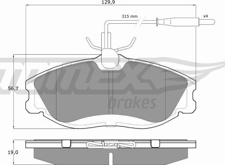 TOMEX brakes TX 11-62 - Kit de plaquettes de frein, frein à disque cwaw.fr