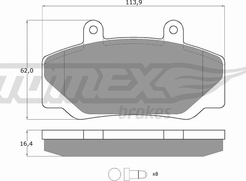 TOMEX brakes TX 11-67 - Kit de plaquettes de frein, frein à disque cwaw.fr