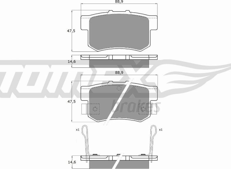 TOMEX brakes TX11-00 - Kit de plaquettes de frein, frein à disque cwaw.fr