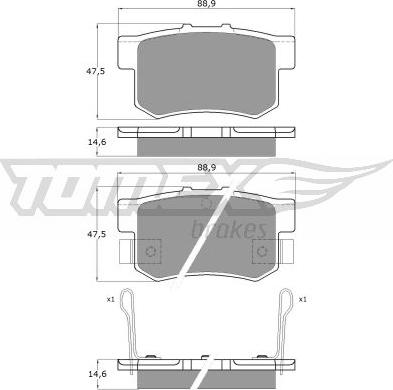 TOMEX brakes TX 11-00 - Kit de plaquettes de frein, frein à disque cwaw.fr