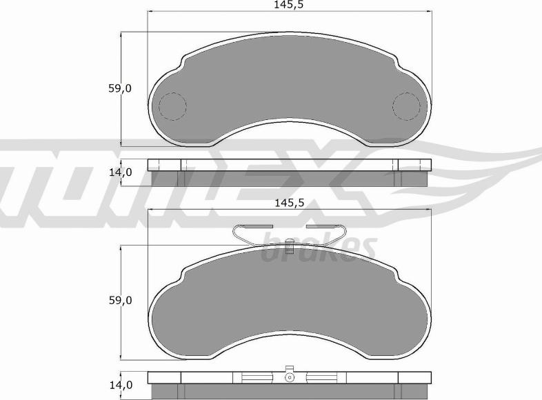 TOMEX brakes TX 11-14 - Kit de plaquettes de frein, frein à disque cwaw.fr