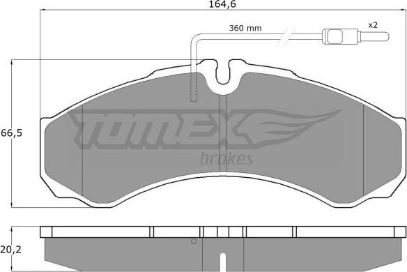 TOMEX brakes TX 11-111 - Kit de plaquettes de frein, frein à disque cwaw.fr