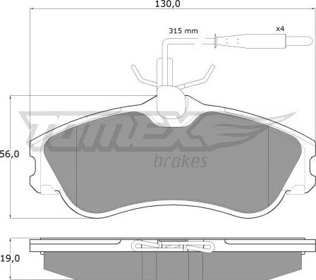 TOMEX brakes TX 11-12 - Kit de plaquettes de frein, frein à disque cwaw.fr