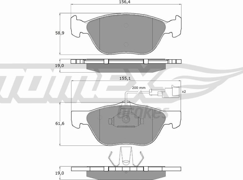 TOMEX brakes TX 11-84 - Kit de plaquettes de frein, frein à disque cwaw.fr