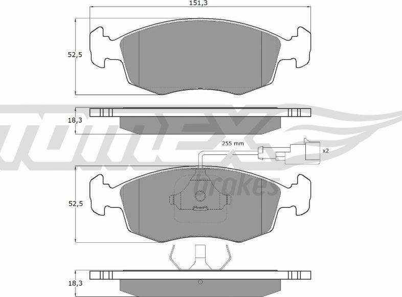 TOMEX brakes TX 11-86 - Kit de plaquettes de frein, frein à disque cwaw.fr