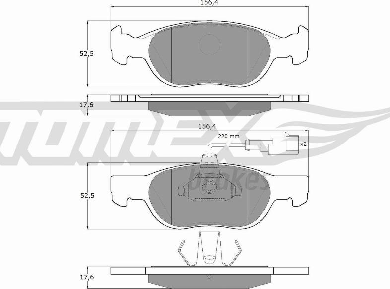 TOMEX brakes TX11-87 - Kit de plaquettes de frein, frein à disque cwaw.fr