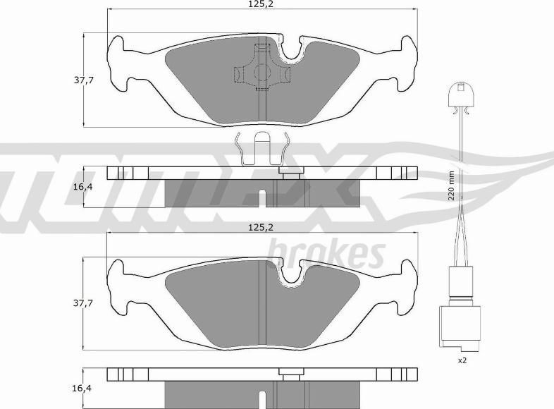 TOMEX brakes TX 11-301 - Kit de plaquettes de frein, frein à disque cwaw.fr