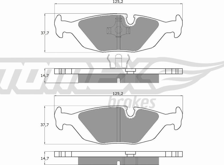 TOMEX brakes TX 11-302 - Kit de plaquettes de frein, frein à disque cwaw.fr