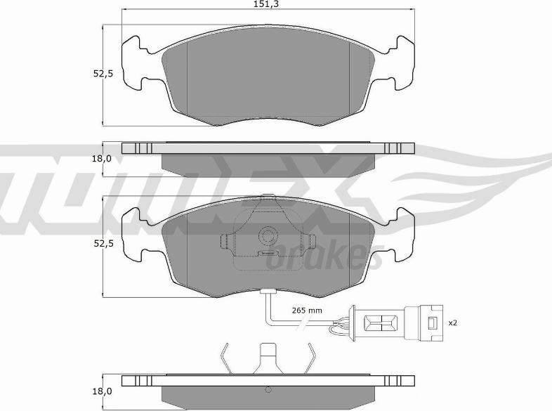 TOMEX brakes TX 11-33 - Kit de plaquettes de frein, frein à disque cwaw.fr