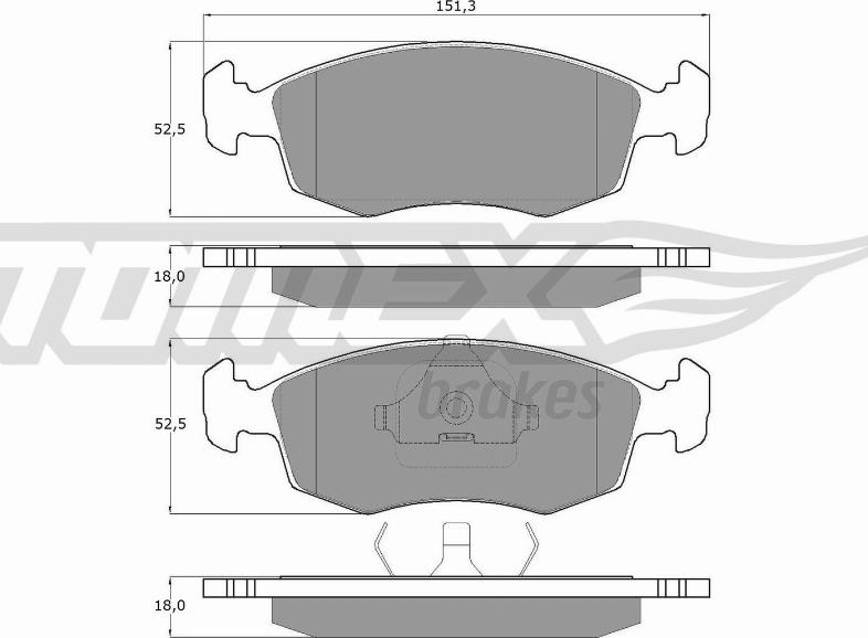 TOMEX brakes TX 11-32 - Kit de plaquettes de frein, frein à disque cwaw.fr