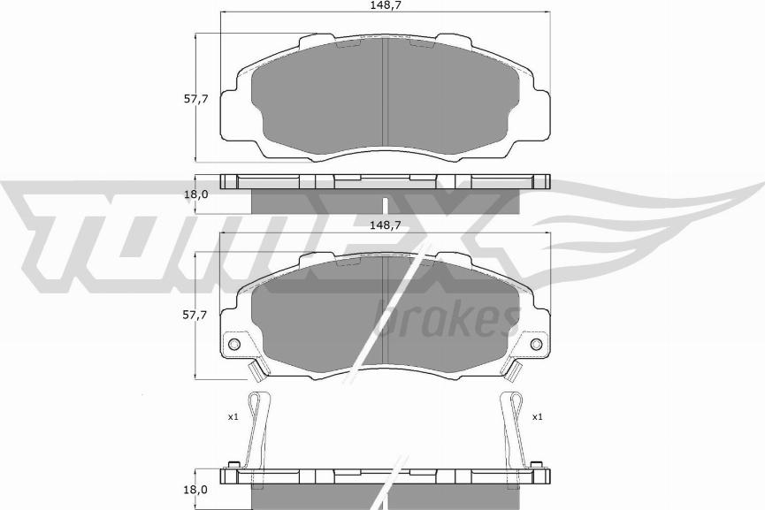 TOMEX brakes TX11-37 - Kit de plaquettes de frein, frein à disque cwaw.fr