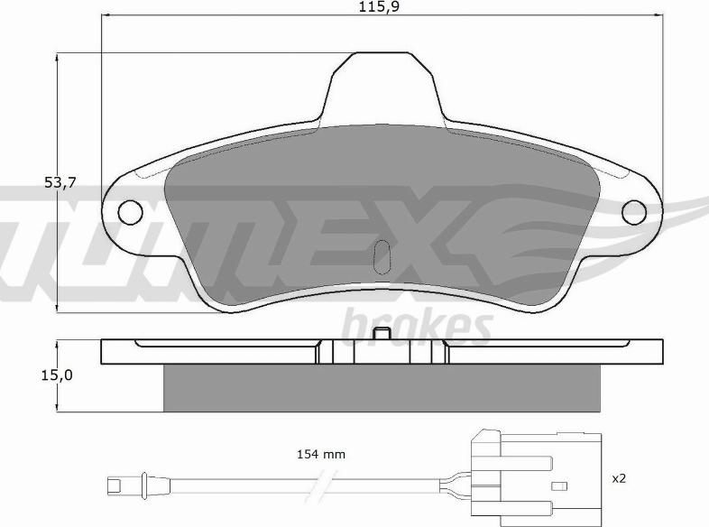 TOMEX brakes TX 11-201 - Kit de plaquettes de frein, frein à disque cwaw.fr