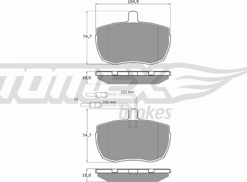 TOMEX brakes TX 11-22 - Kit de plaquettes de frein, frein à disque cwaw.fr