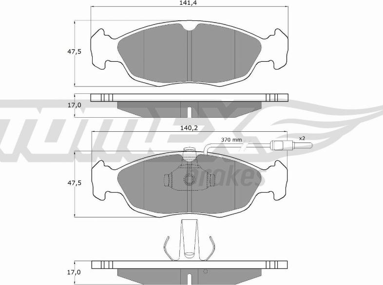 TOMEX brakes TX 11-711 - Kit de plaquettes de frein, frein à disque cwaw.fr