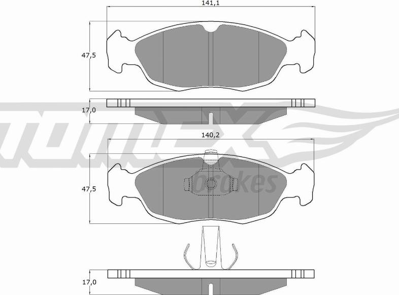 TOMEX brakes TX 11-71 - Kit de plaquettes de frein, frein à disque cwaw.fr