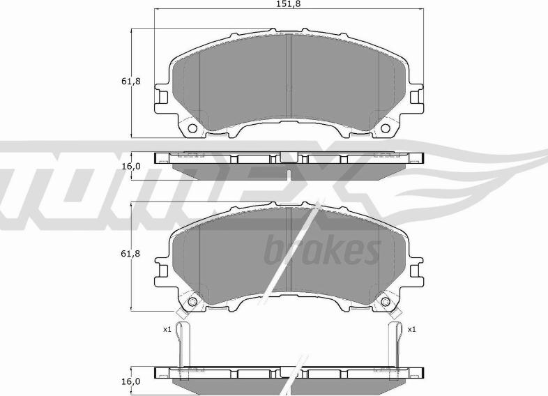 TOMEX brakes TX 18-99 - Kit de plaquettes de frein, frein à disque cwaw.fr