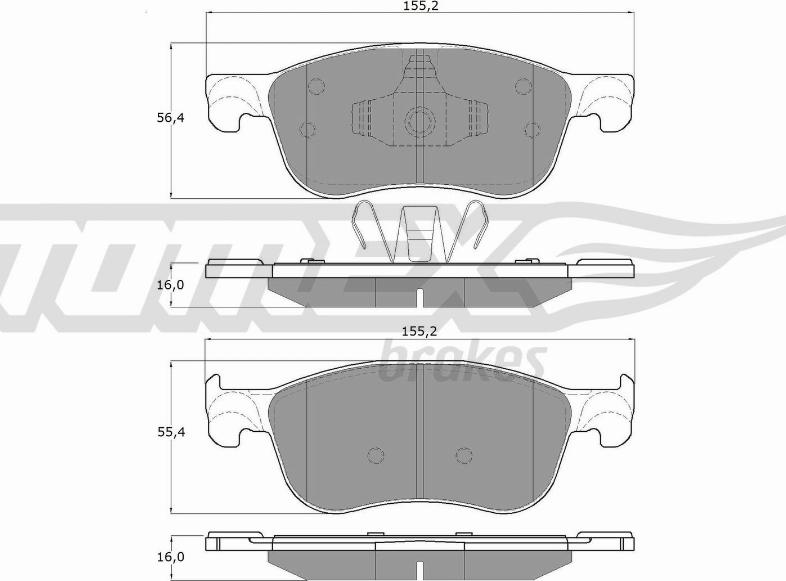 TOMEX brakes TX 18-90 - Kit de plaquettes de frein, frein à disque cwaw.fr