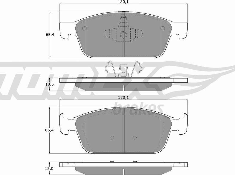 TOMEX brakes TX 18-91 - Kit de plaquettes de frein, frein à disque cwaw.fr