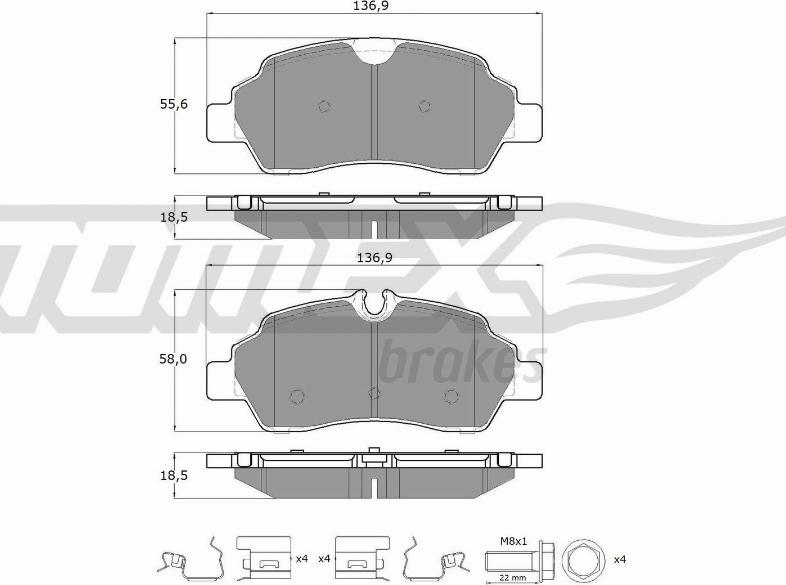 TOMEX brakes TX 18-92 - Kit de plaquettes de frein, frein à disque cwaw.fr