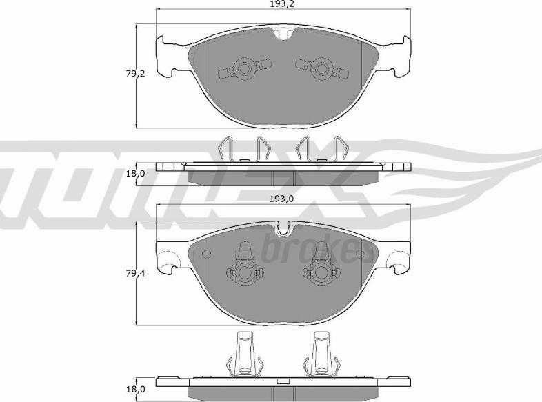 TOMEX brakes TX 18-55 - Kit de plaquettes de frein, frein à disque cwaw.fr