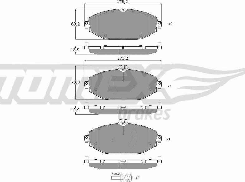 TOMEX brakes TX 18-53 - Kit de plaquettes de frein, frein à disque cwaw.fr