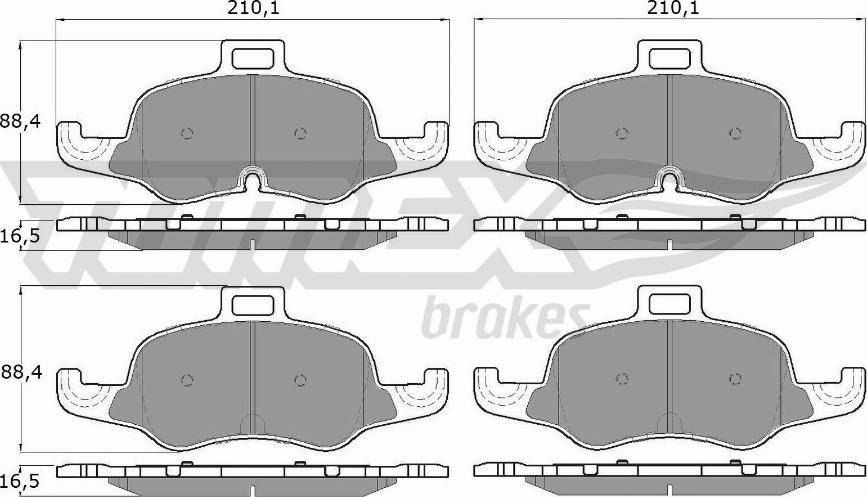 TOMEX brakes TX 18-61 - Kit de plaquettes de frein, frein à disque cwaw.fr