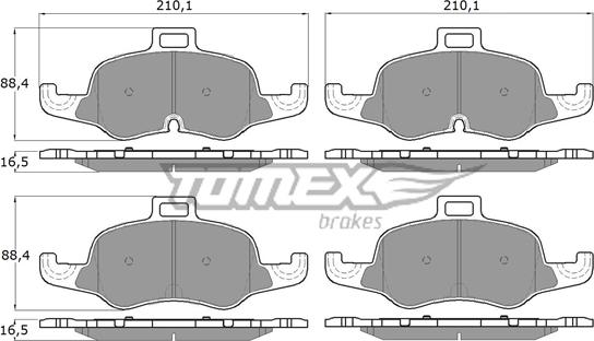 TOMEX brakes TX 18-61 - Kit de plaquettes de frein, frein à disque cwaw.fr